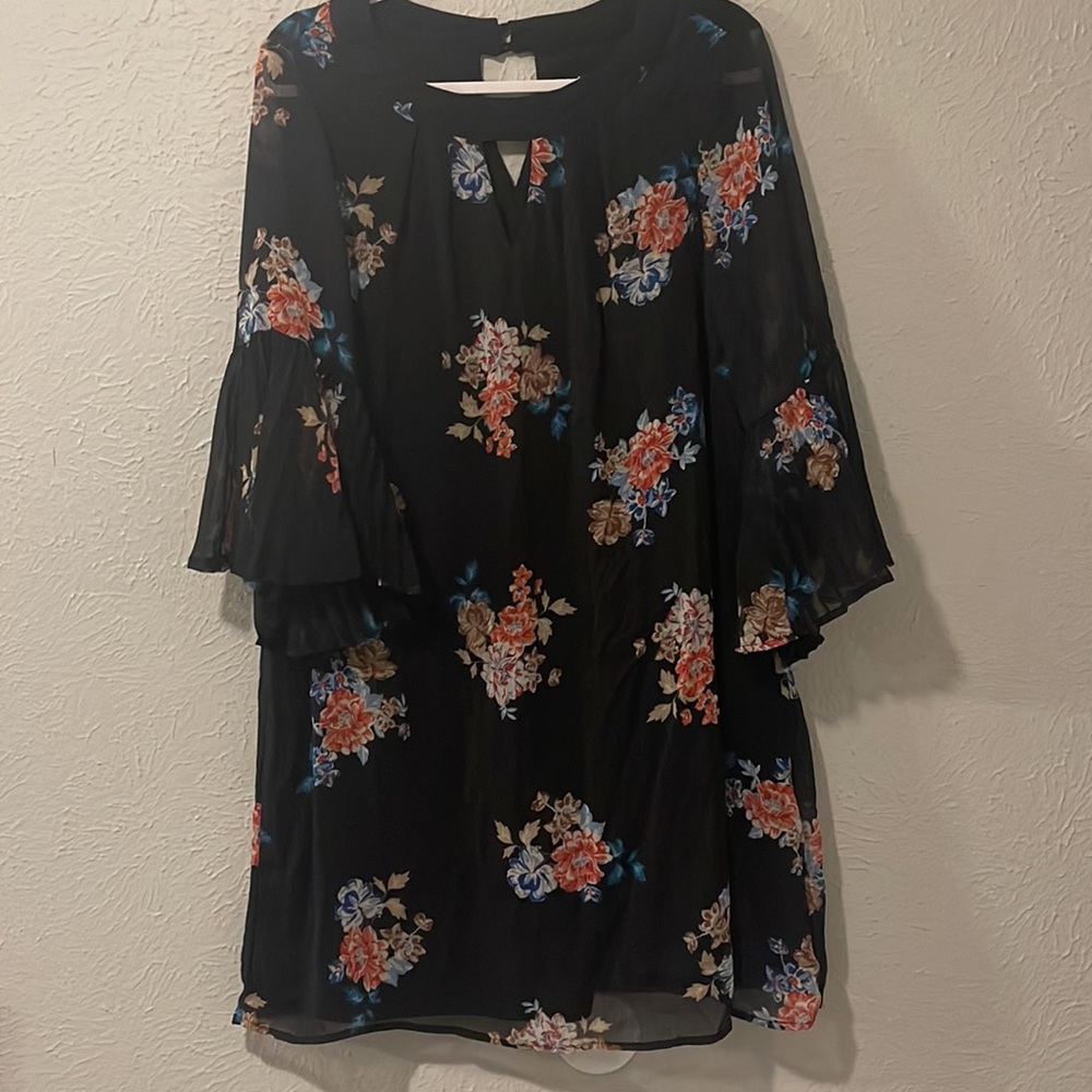 As U Wish black floral dress